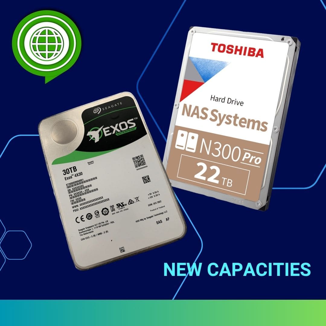 ظرفیت‌های جدید هارد دیسک