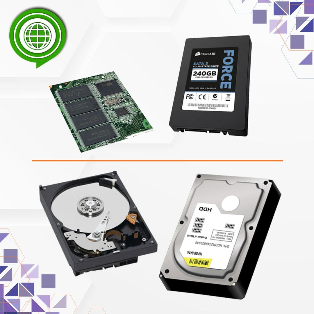 ساختار فیزیکی SSD و HDD